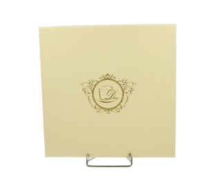 Talerze deserowe komplet 2 szt porcelana motylki ecru