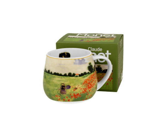 Kubek baryłka do herbaty Monet Poppy Field na prezent