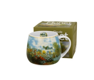 Kubek baryłka do kawy herbaty prezent Monet Garden malarz