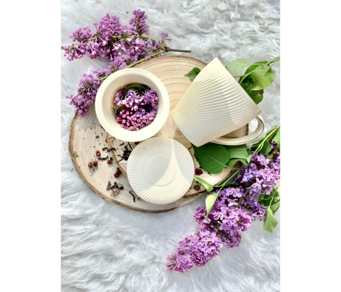 Kubek zaparzacz do herbaty kremowy Ice Cream na prezent