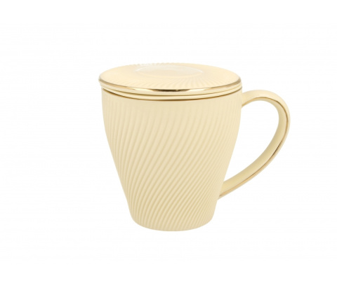 Kubek zaparzacz do herbaty kremowy Ice Cream na prezent