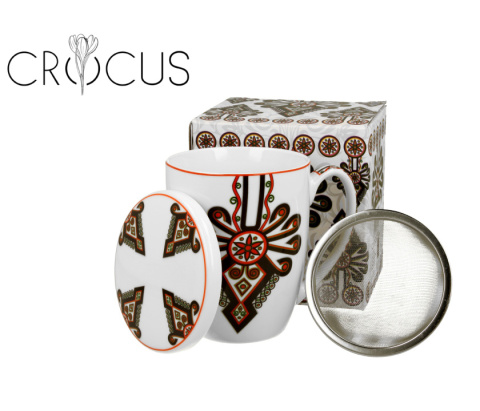 Kubek z sitkiem zaparzaczem pokrywka do herbaty Parzenica