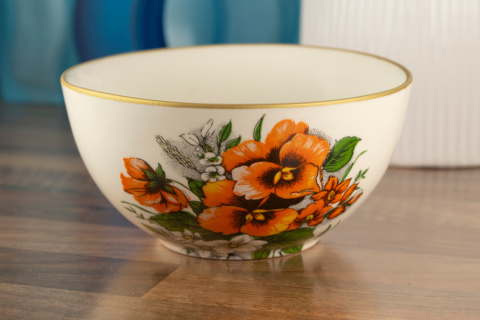 Miseczka do zupy kremowa bratki Mieroszów miska