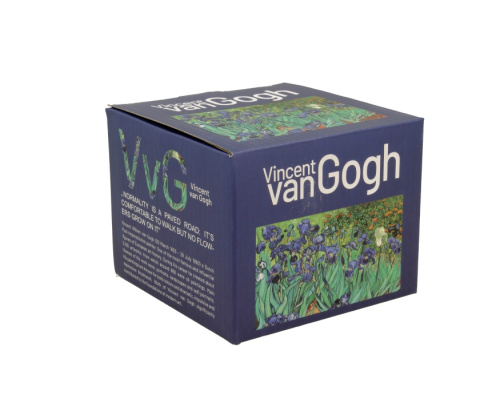 Kubek kubas niski Van Gogh Irysy do herbaty na prezent