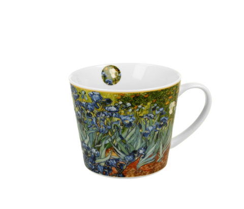 Kubek kubas niski Van Gogh Irysy do herbaty na prezent