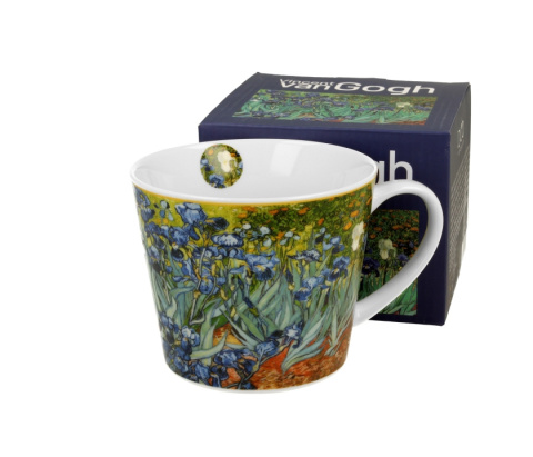 Kubek kubas niski Van Gogh Irysy do herbaty na prezent