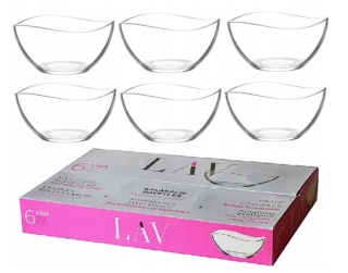 Salaterka szklana miska okrągła 6 szt na sałatkę Lav Vira