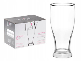 Szklanki wysokie do piwa wody 6 szt 330 ml Lav Brotto