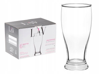 Szklanki wysokie do piwa wody 6 szt 330 ml Lav Brotto