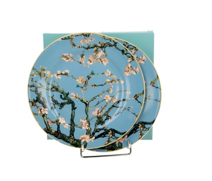 Talerze deserowe porcelanowe Van Gogh Migdałowiec 2 szt