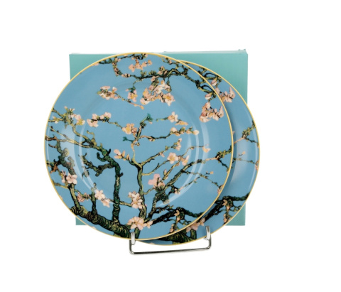 Talerze deserowe porcelanowe Van Gogh Migdałowiec 2 szt