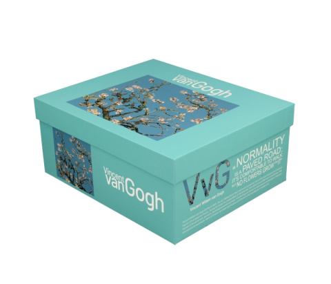 Dwie filiżanki ze spodkami Gogh migdałowiec na prezent