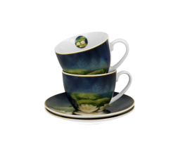 2 filiżanki ze spodkami Monet nenufars na urodziny porcelana