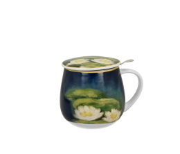Kubek baryłka filtr Monet Nenufars na prezent kwiaty