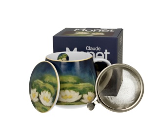 Kubek baryłka filtr Monet Nenufars na prezent kwiaty