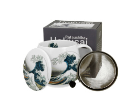 Kubek baryłka z zaparzaczem Wave fala na prezent do herbaty