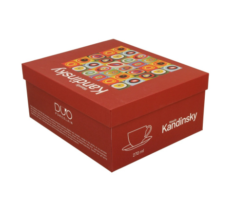 2 filiżanki do kawy herbaty ze spodkami Kandinsky porcelana