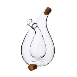 Butelka szklana na oliwę ocet karafka dozownik 2w1 Peter