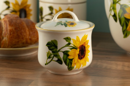 Cukiernica słonecznik Mieroszów ceramika kremowa