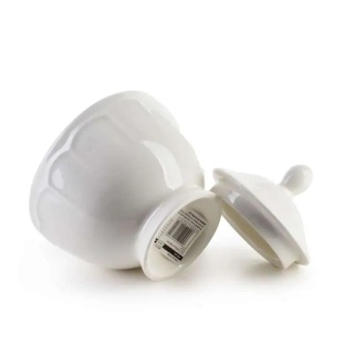 Cukiernica biała pojemnik na cukier porcelanowy Hella