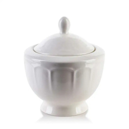 Cukiernica biała pojemnik na cukier porcelanowy Hella