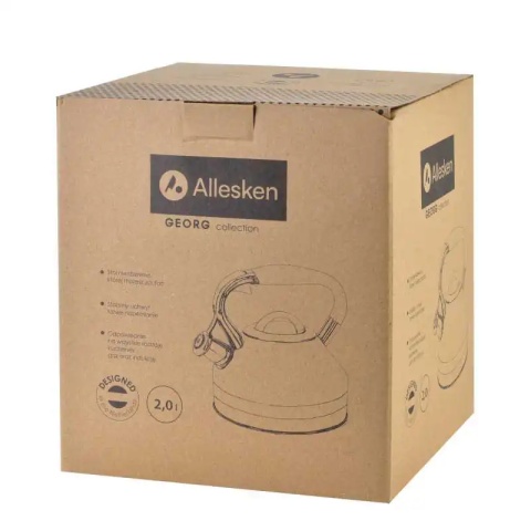 Czajnik do gotowania wody indukcja stalowy 2l szary Georg