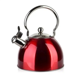 Czajnik do wody na gaz indukcje stalowy 2,5l czerwony Liam