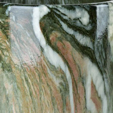 Osłonka doniczka Neva Marble L na kwiaty marmur zielony