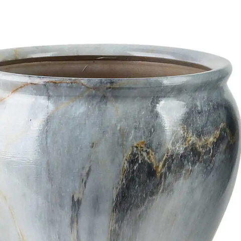 Doniczka osłonka Neva Marble M na kwiaty marmur szary