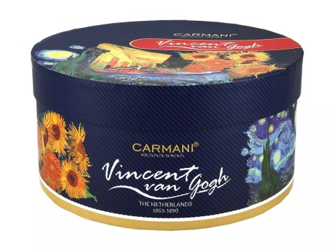 Duża filiżanka ze spodkiem Gogh Taras kawiarni nocą Carmani