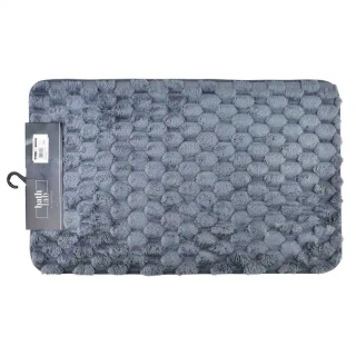 Dywanik do łazienki szary miękki bath zac 80x50 ozdobny