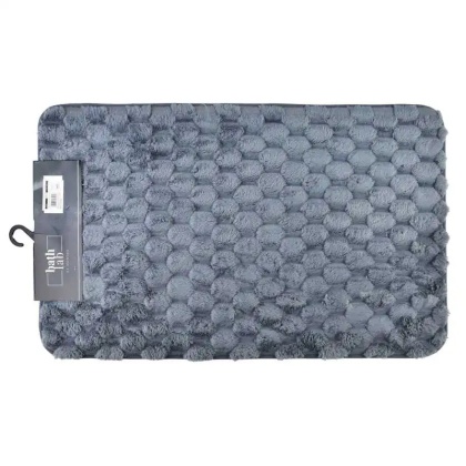 Dywanik do łazienki szary miękki bath zac 80x50 ozdobny