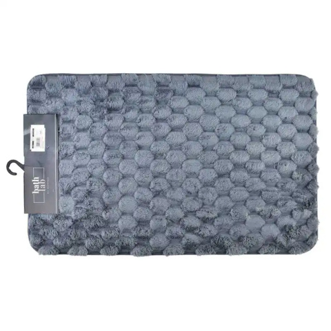 Dywanik do łazienki szary miękki bath zac 80x50 ozdobny