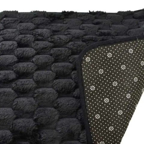 Dywanik do łazienki czarny miękki bath zac 80x50 ozdoba