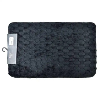 Dywanik do łazienki czarny miękki bath zac 80x50 ozdoba