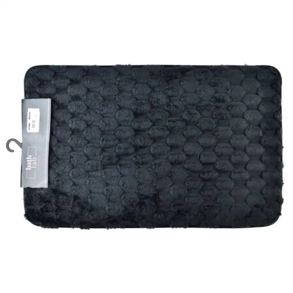 Dywanik do łazienki czarny miękki bath zac 80x50 ozdoba