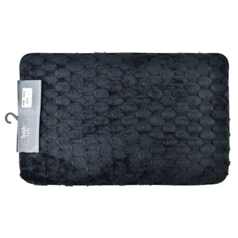 Dywanik do łazienki czarny miękki bath zac 80x50 ozdoba
