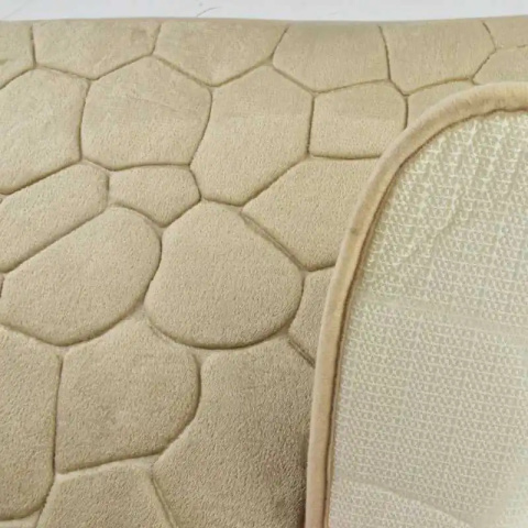 Dywanik beżowy do łazienki miękki bath lab zac 80x50 ozdoba