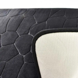 Dywanik do łazienki czarny miękki bath zac 80x50 prostokąt