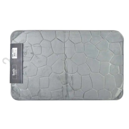 Dywanik do łazienki szary miękki bath lab zac 80x50 ozdobny