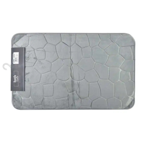 Dywanik do łazienki szary miękki bath lab zac 80x50 ozdobny