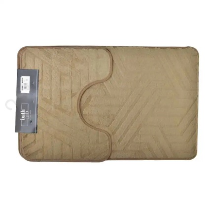 Dywaniki do łazienki komplet 2 sztuki beżowe miękkie zac