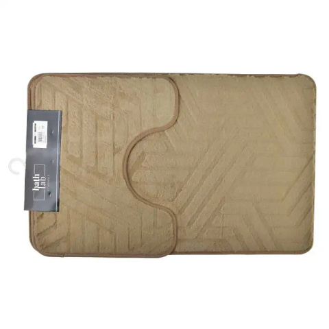 Dywaniki do łazienki komplet 2 sztuki beżowe miękkie zac