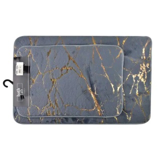 Dywaniki do łazienki szare miękkie bath zac 58x40 marmur