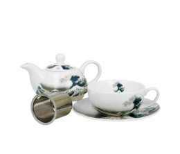 Filiżanka imbryk sitko filtr tea for one Hokusai wave fala