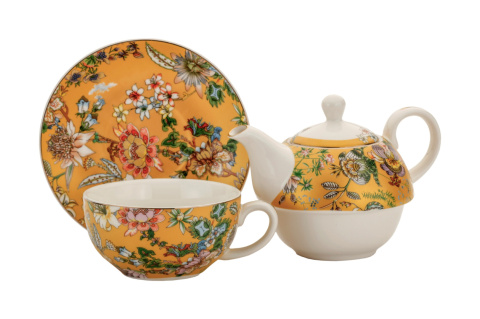 Filiżanka z dzbankiem English Collection tea for one kwiaty