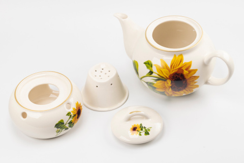 Imbryk do parzenia podgrzewacz sitko 1l słonecznik Mieroszów