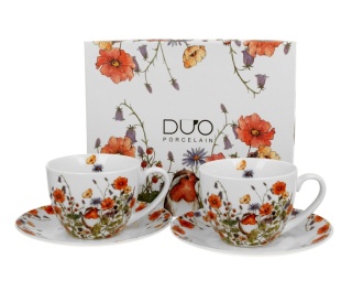 Komplet 2 filiżanki ze spodkami na prezent wild bird ptaszki