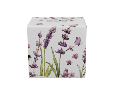 Komplet kubek baryłka z sitkiem lavender na urodziny lawenda