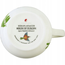 Kubek do herbaty porcelana by Agata Hajdecka żołna ptaki